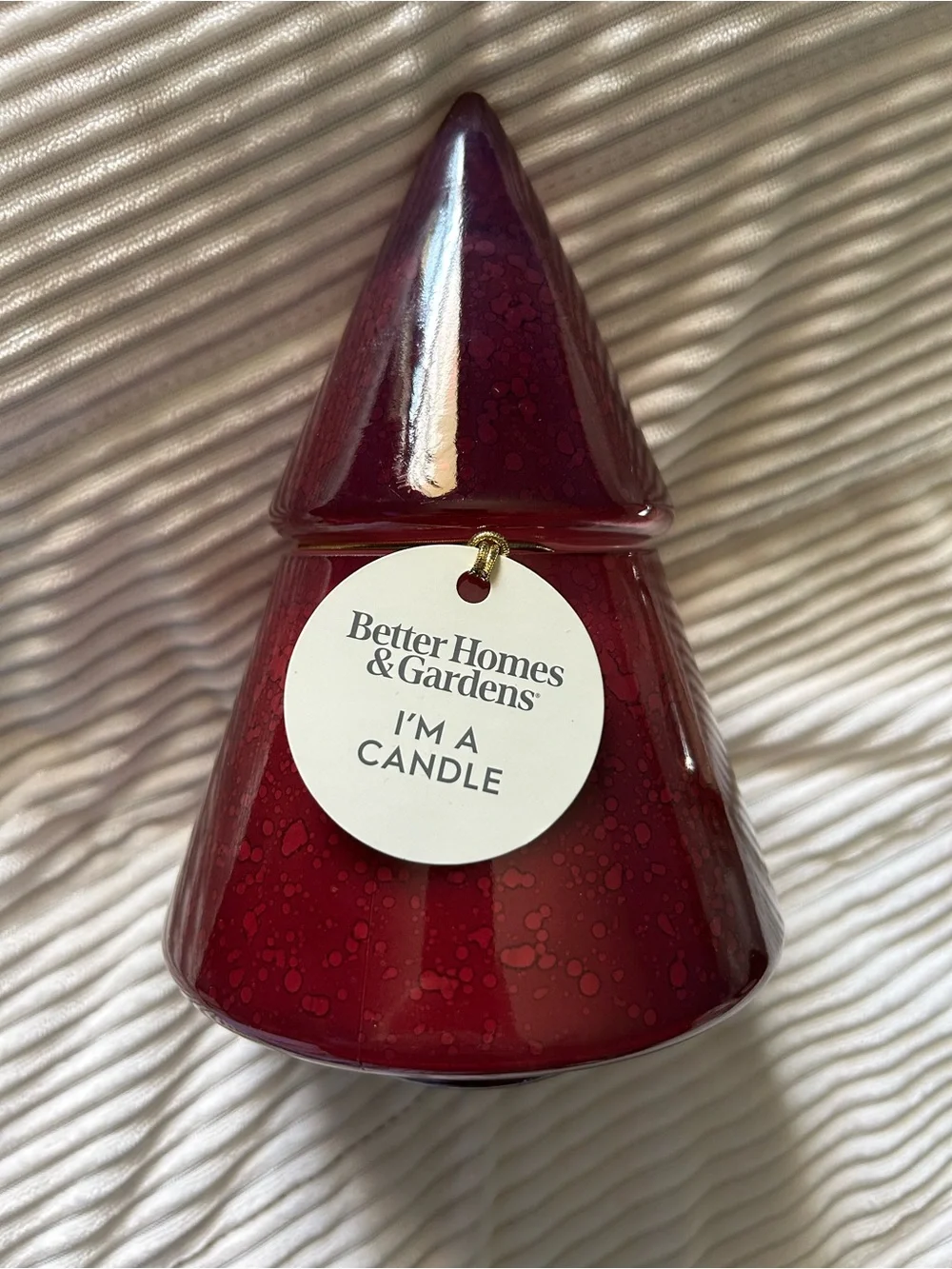 Better Homes & Gardens Spicy Cinnamon Sticks Glass Christmas Tree Candle 8 oz
